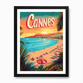 Aihrgdesign A Mid Century Modern Travel Poster For Cannes Sho 7cc850eb Aed8 4218 Abe3 F6b358442612 2 Art Print