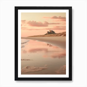 Bamburgh Beach Northumberland At Sunset 3 Art Print