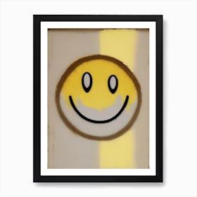 Smiley Face Symbol Abstract Painting Art Print