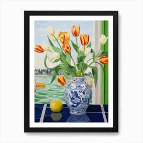 Flowers In A Vase Still Life Painting Tulips 11 Art Print