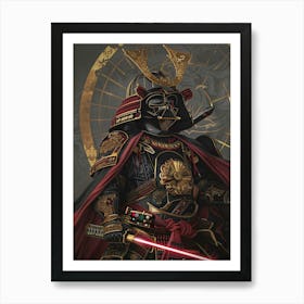 Darth Vader As A Vintagepunk Samurai 04 Art Print