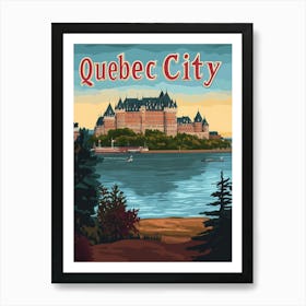 Aihrgdesign A Vintage Travel Poster Of Quebec City Art Print