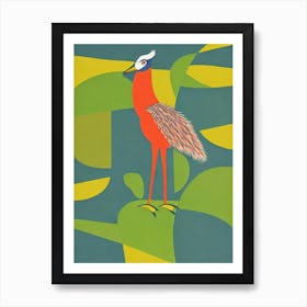 Emu Midcentury Illustration Bird Art Print