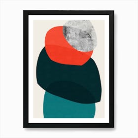 Colorful abstract shapes 57 Art Print