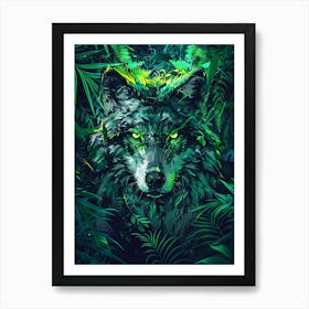 Wolf In The Jungle 3 Art Print