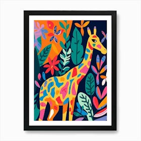 Giraffe In The Jungle Art Print