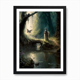 A charming fairy in the forest. 22 Art Print