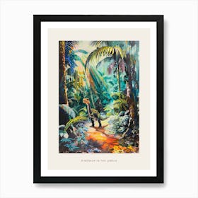 Dinosaur In The Sunlight In The Jungle Poster Art Print