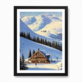 Snowshoe, Usa Ski Resort Vintage Landscape 4 Skiing Poster Art Print
