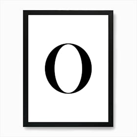 Letter O.Classy expressive letter. Art Print