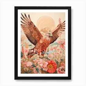 Red Tailed Hawk 1 Detailed Bird Painting Art Print
