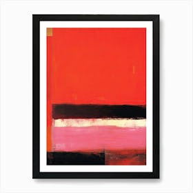 Red Tones Abstract Rothko Quote 4 Art Print