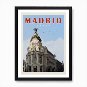 Madrid Spain Travel Poster Art Print