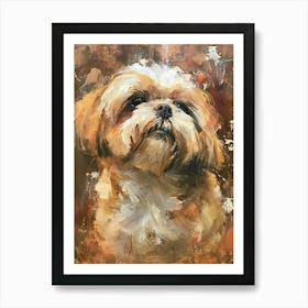 Shih Tzu Acrylic Painting 7 Art Print