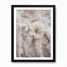 Lace And Flowers 4 Art Print