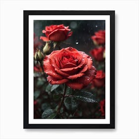 Rainy Roses Print Art Print