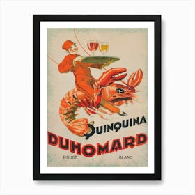 Quinquina Duhomard Vintage Bar Cart Art Art Print