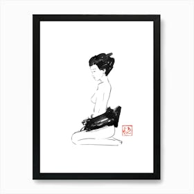 Geisha Undressed Art Print