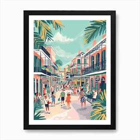 Bourbon Street Storybook Illustration 8 Art Print