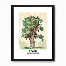 Peach Tree Storybook Illustration 2 Poster Affiche