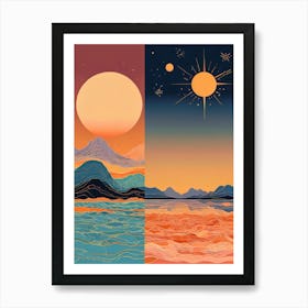 Sunset In The Sky Art Print