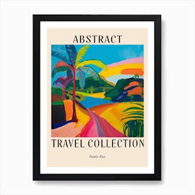 Abstract Travel Collection Poster Puerto Rico 3 Art Print