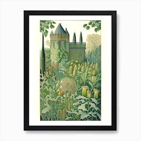 Sissinghurst Castle Garden, 1, United Kingdom Vintage Botanical Art Print