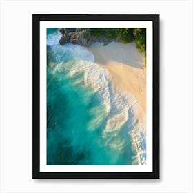 Aerial View Of A Tropical Beach Art Print