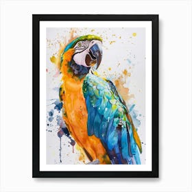 Parrot Colourful Watercolour 2 Art Print
