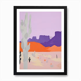 Chihuahuan Desert   North America (Mexico And United States), Contemporary Abstract Illustration 2 Art Print