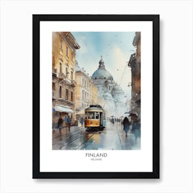 Helsinki, Finland 3 Watercolor Travel Poster Art Print