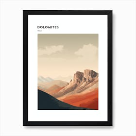 Dolomites Italy 1 Hiking Trail Landscape Poster Art Print