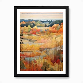 Autumn National Park Painting Cuyahoga Valley National Park Ohio Usa 1 Art Print