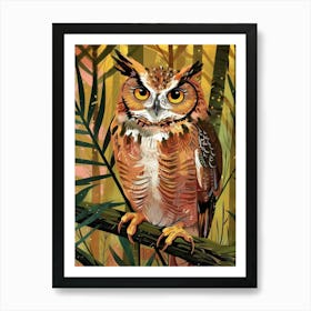 Owl In The Forest 3 Art Print