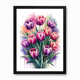 Tulips In A Vase 3 Art Print