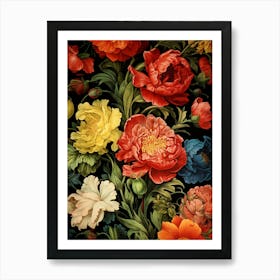 Floral Wallpaper 161 Art Print