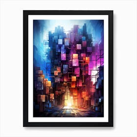 Cube City Art Print