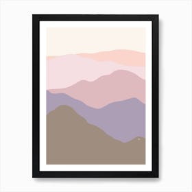 Modern Pastel Hills Art Print