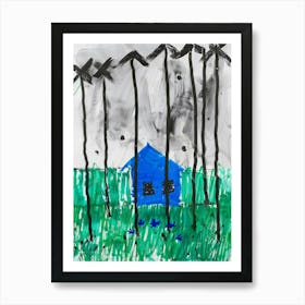 Blue House 12 Art Print