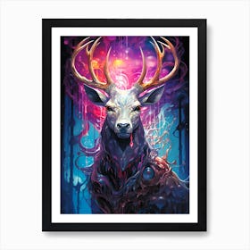 Deer Fantasy Art Print