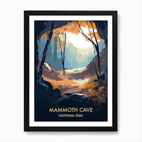 Mammoth Cave National Park Travel Poster Illustration Style 1 Art Print