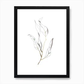 Graphic Bay Leaf Print Art Print