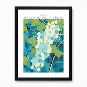 Mercado De La Fruta Grapes Illustration 4 Poster Art Print