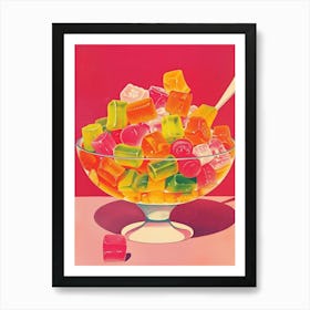 Winegums Candy Sweets Retro Advertisement Style 3 Art Print