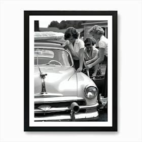 50's Era Community Car Wash Reimagined - Hall-O-Gram Creations 9 Art Print