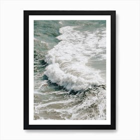 Blue Ocean Waves Art Print