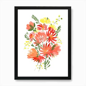 Bunch Of Flowers Art Print