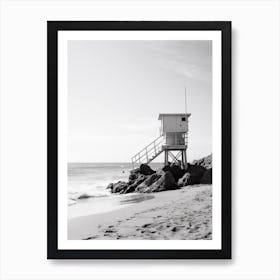 Malibu, Black And White Analogue Photograph 3 Art Print