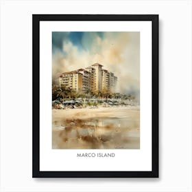 Marco Island Watercolor 3travel Poster Art Print