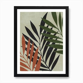 Palm Leaves Canvas Print 2 Art Print